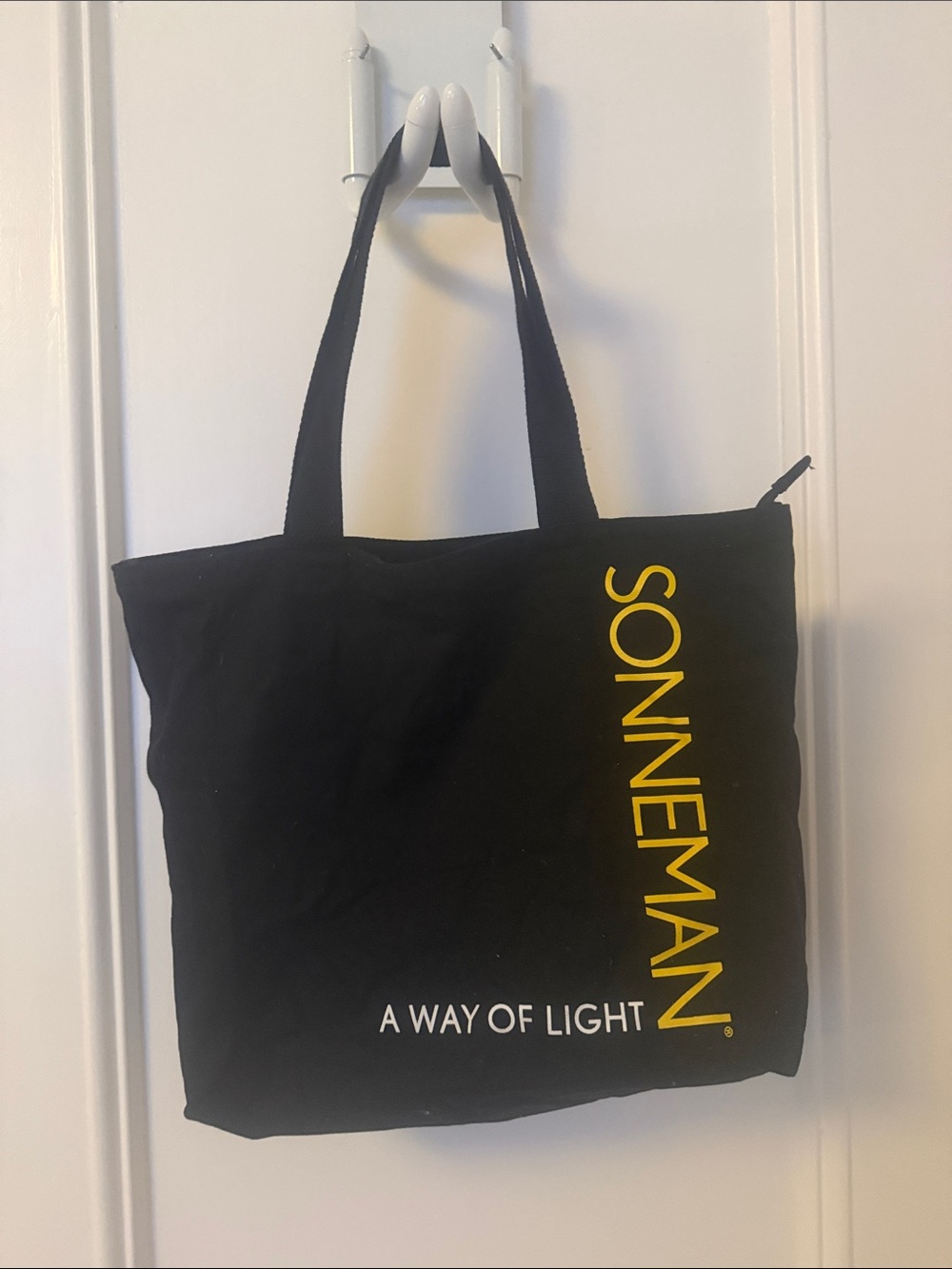 Sonneman Black Tote Bag with Yellow Logo - A Way of Light